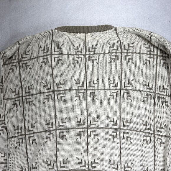 Vintage St. Stephen Collection Maison Blanche Men's Large Crewneck Beige Sweater - Picture 8 of 12